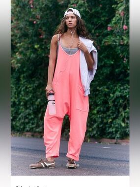 Free people Hot Shot Jumpsuit Peach